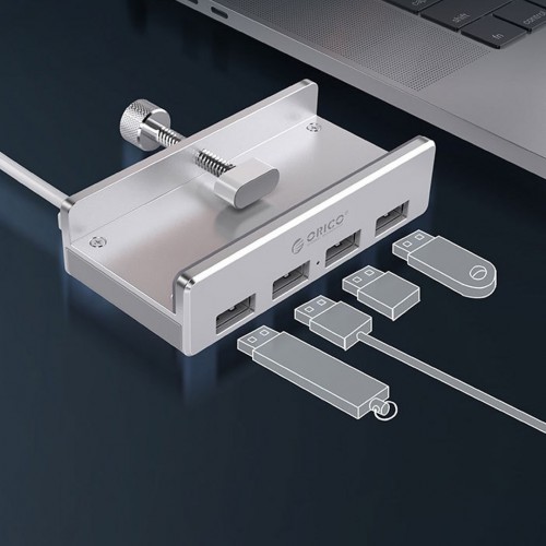 USB 3.0 Hub από αλουμίνιο με κλιπ